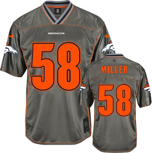 Youth Elite Von Miller Nike Jersey Grey - #58 Vapor NFL Denver Broncos